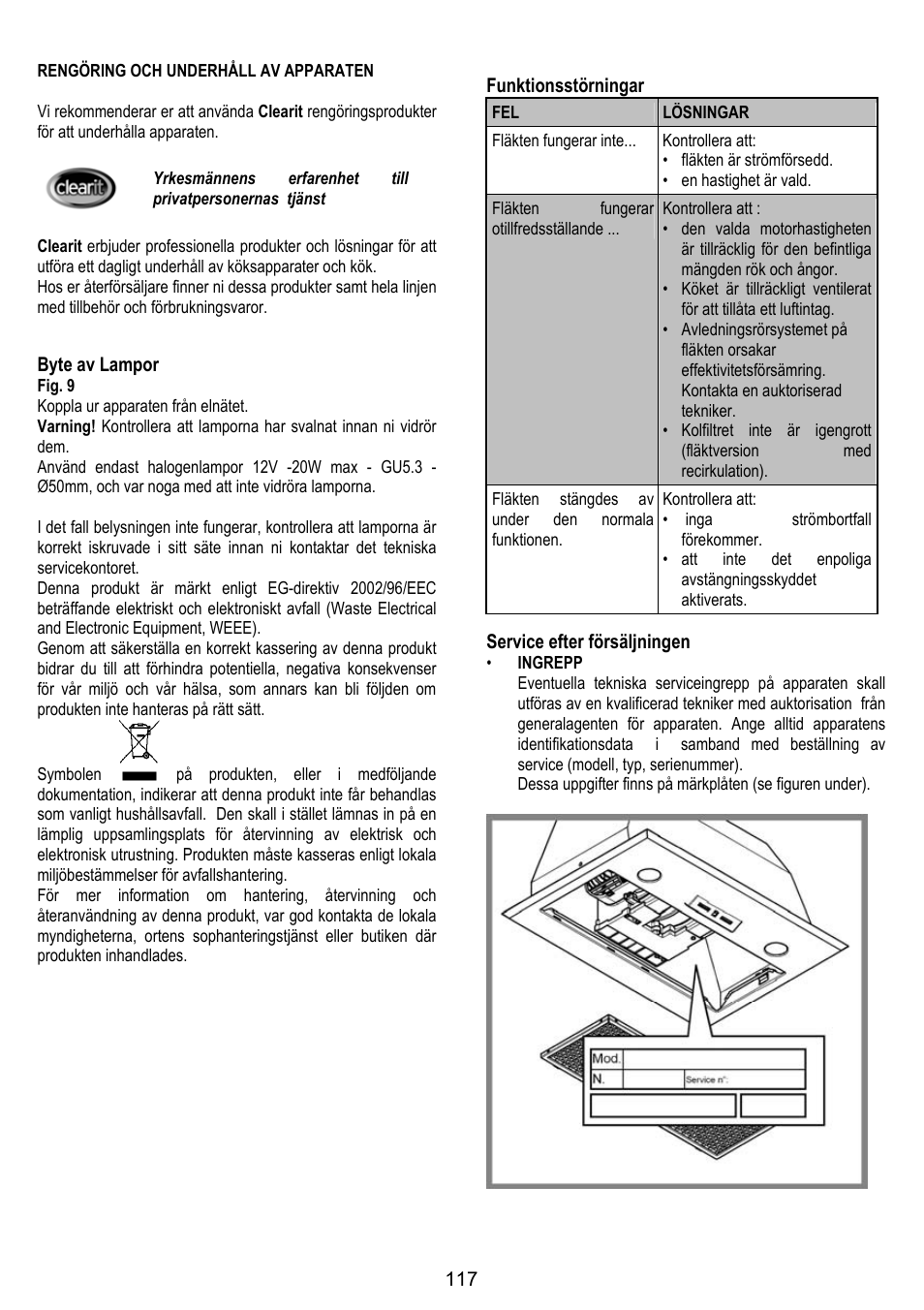 DE DIETRICH DHG1166X User Manual | Page 117 / 120