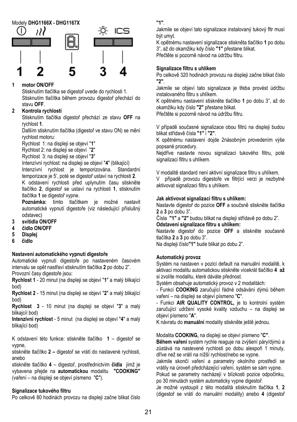 DE DIETRICH DHG1166X User Manual | Page 21 / 120