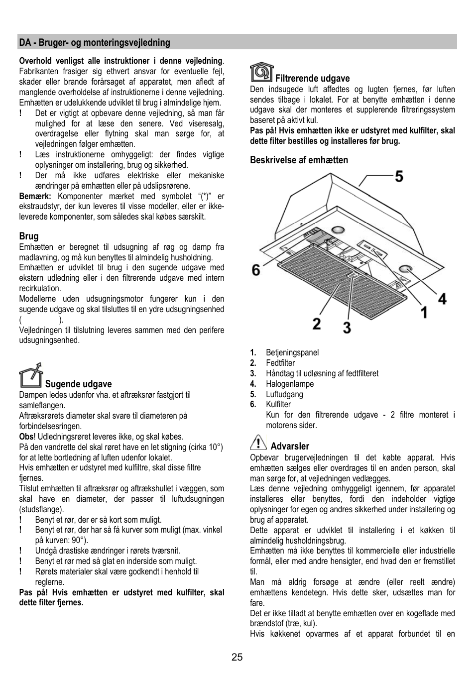 DE DIETRICH DHG1166X User Manual | Page 25 / 120