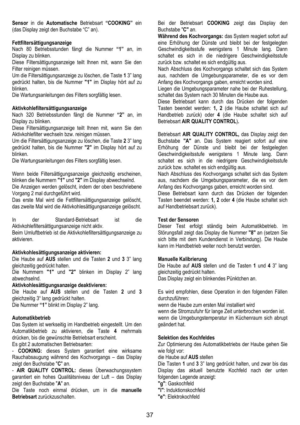 DE DIETRICH DHG1166X User Manual | Page 37 / 120