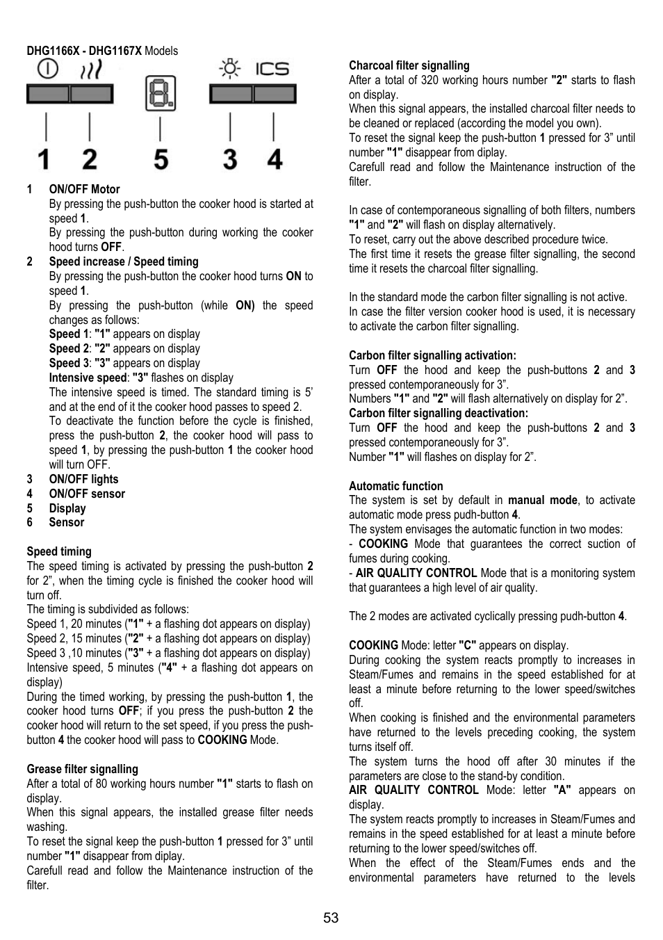 DE DIETRICH DHG1166X User Manual | Page 53 / 120