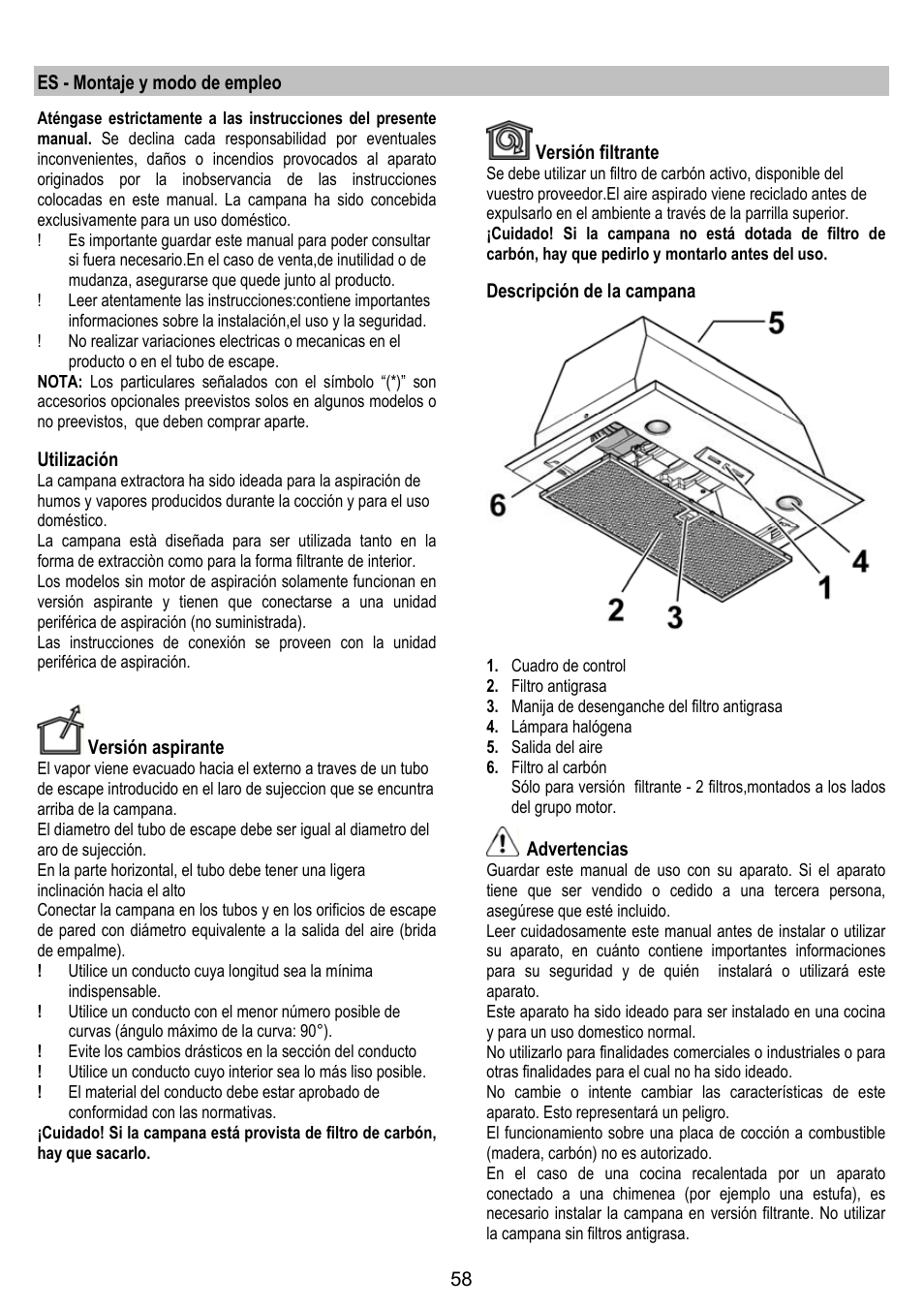 DE DIETRICH DHG1166X User Manual | Page 58 / 120