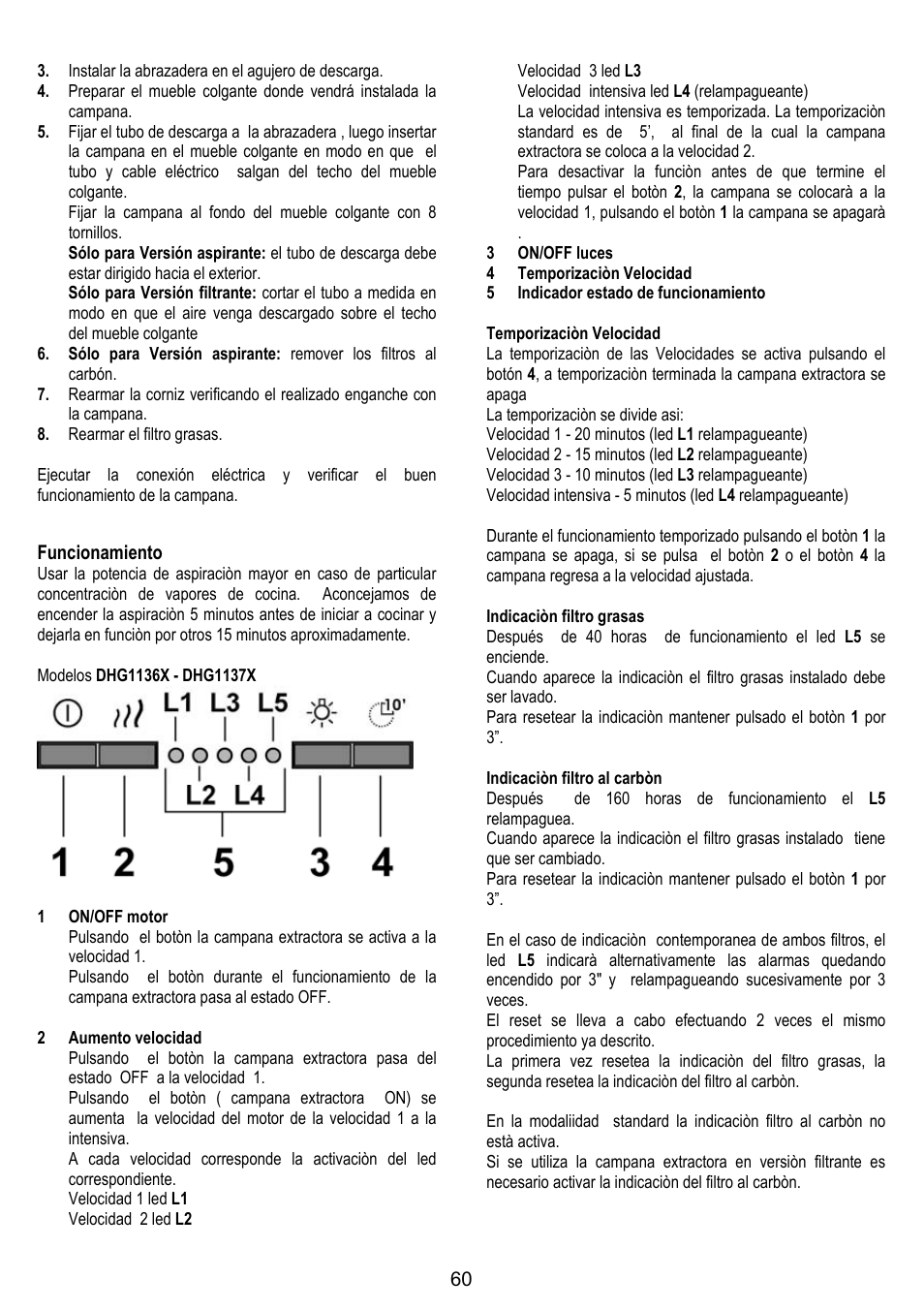 DE DIETRICH DHG1166X User Manual | Page 60 / 120