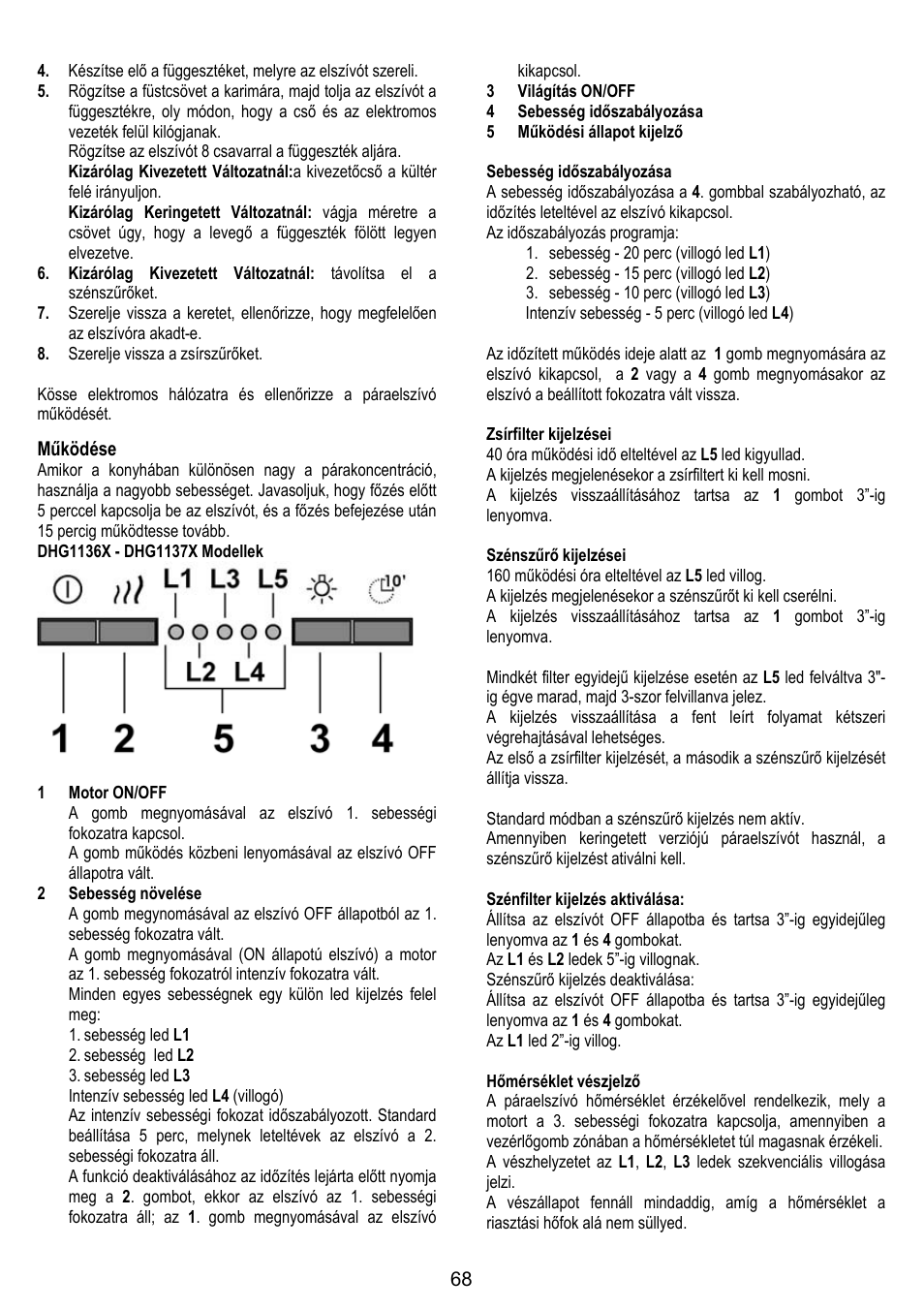 DE DIETRICH DHG1166X User Manual | Page 68 / 120