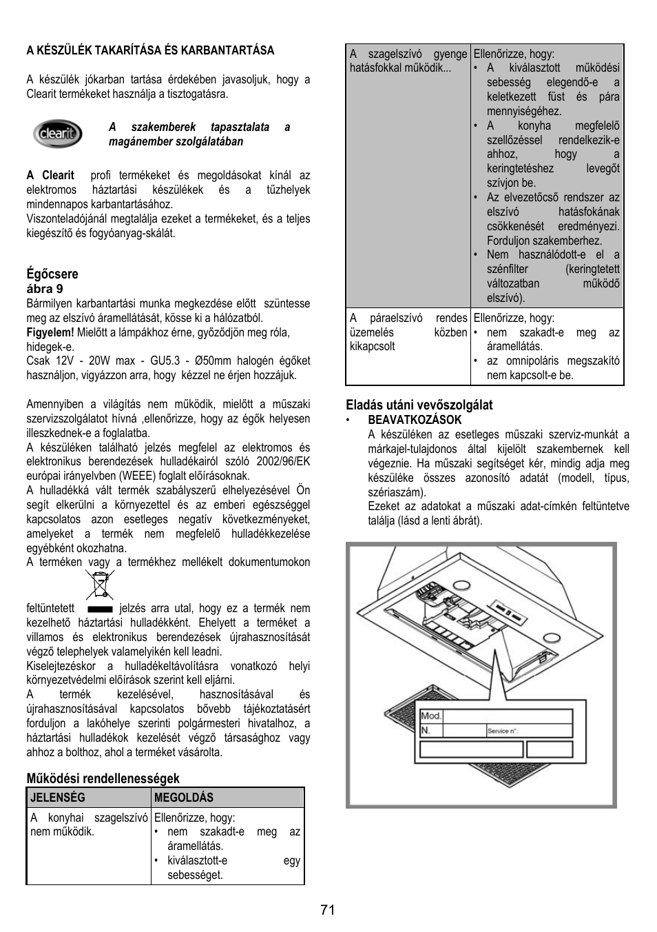 DE DIETRICH DHG1166X User Manual | Page 71 / 120