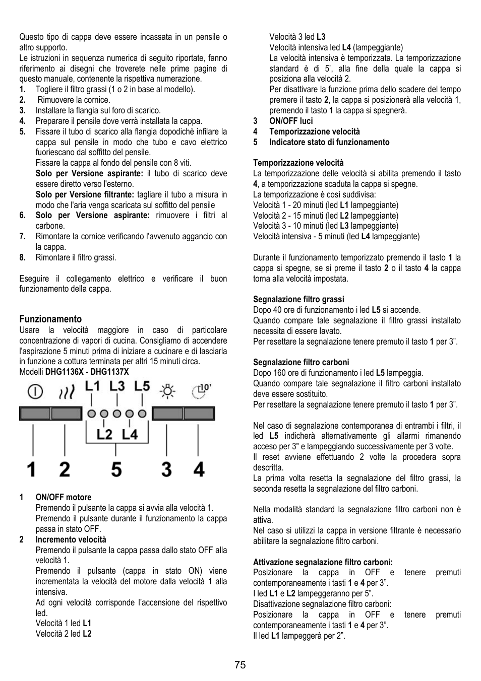 DE DIETRICH DHG1166X User Manual | Page 75 / 120