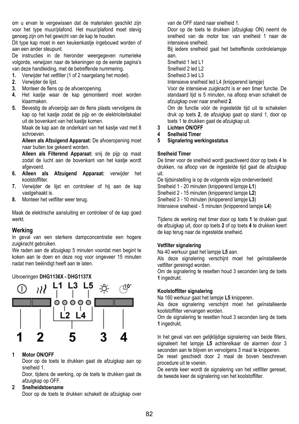 DE DIETRICH DHG1166X User Manual | Page 82 / 120