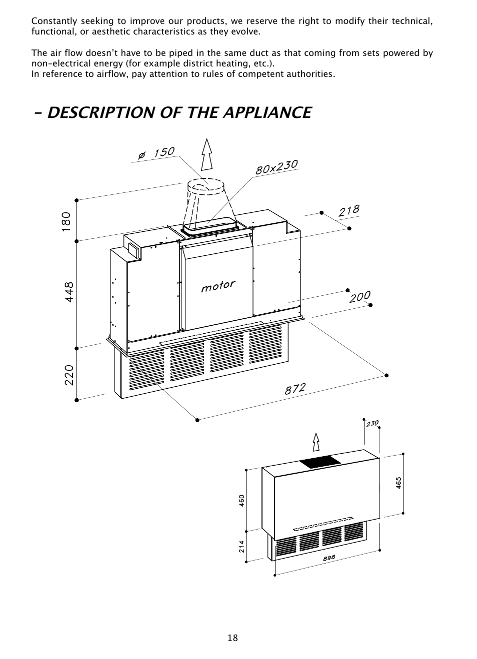 Description of the appliance | DE DIETRICH DHD1190B User Manual | Page 18 / 65