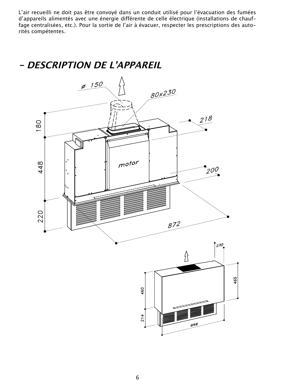 Description de l’appareil | DE DIETRICH DHD1190B User Manual | Page 6 / 65