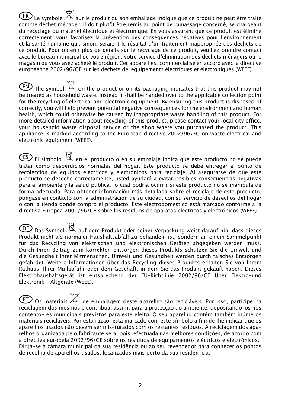 DE DIETRICH DHD1131 User Manual | Page 2 / 66