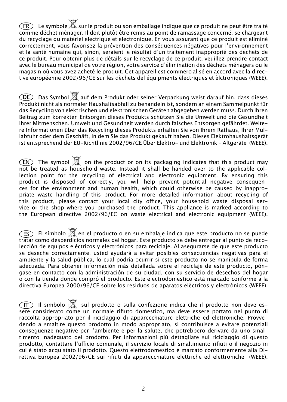 DE DIETRICH DHD585XE1 User Manual | Page 2 / 152