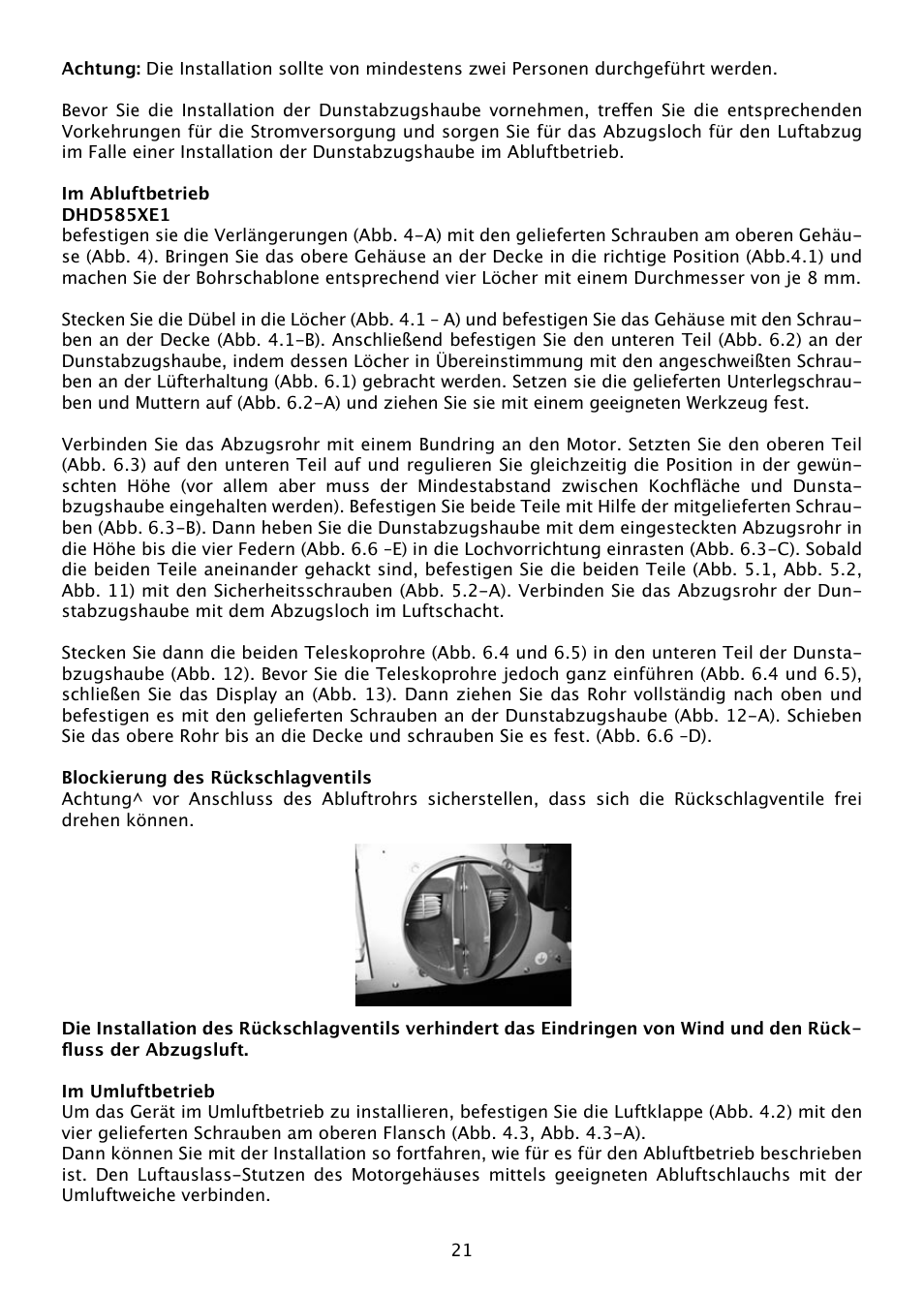 DE DIETRICH DHD585XE1 User Manual | Page 21 / 152