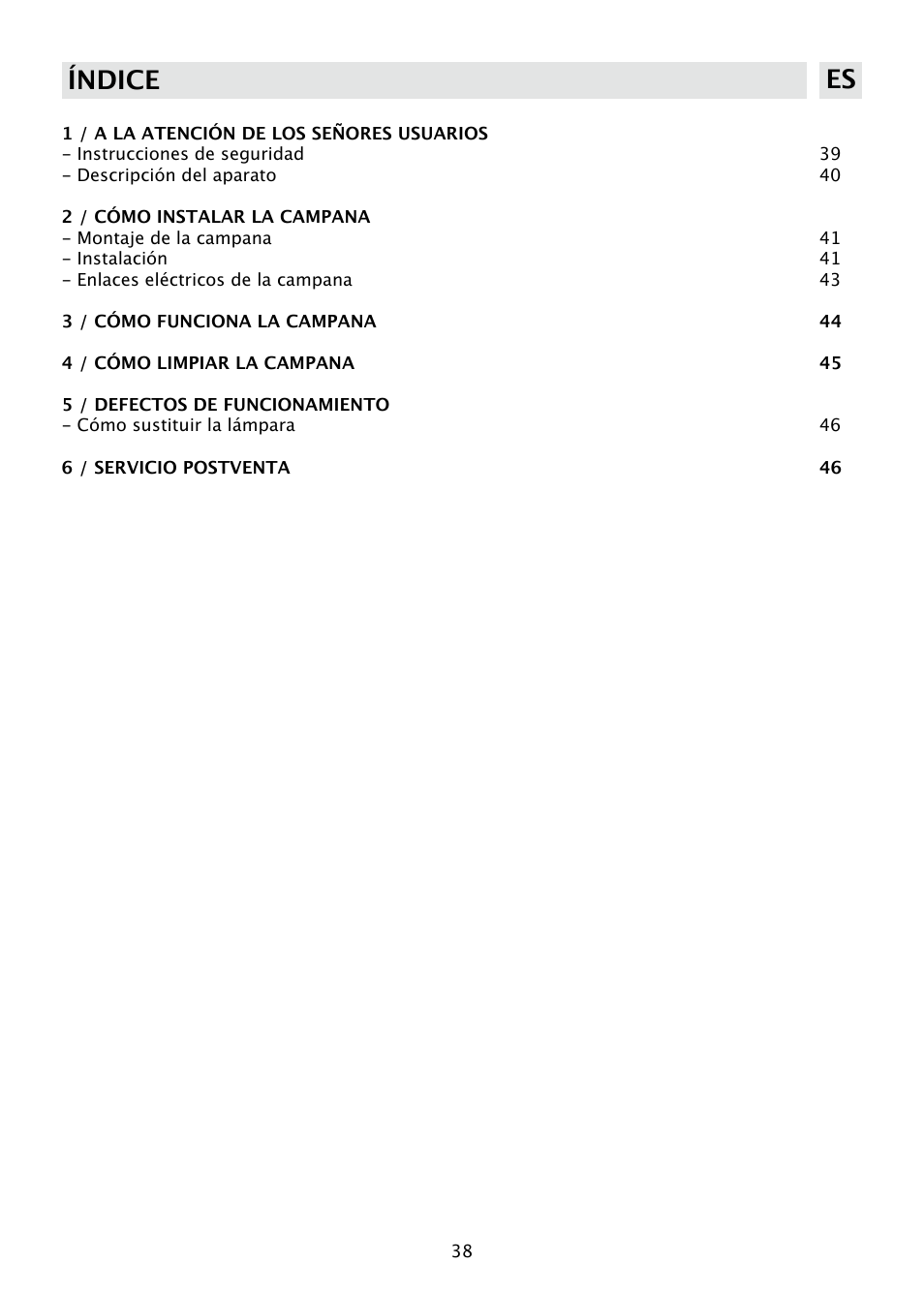 Índice es | DE DIETRICH DHD585XE1 User Manual | Page 38 / 152