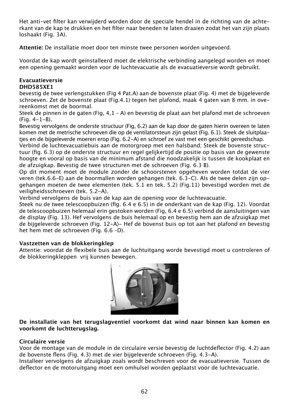 DE DIETRICH DHD585XE1 User Manual | Page 62 / 152