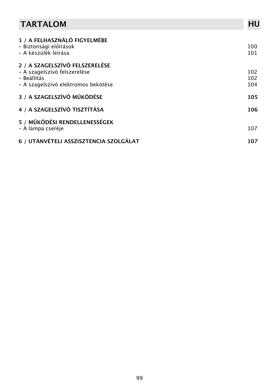 Tartalom hu | DE DIETRICH DHD585XE1 User Manual | Page 99 / 152