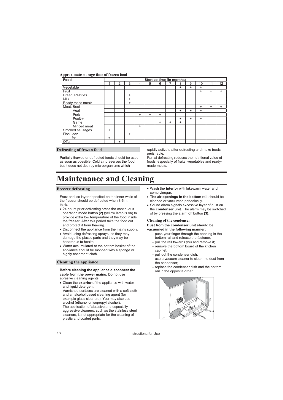 Maintenance and cleaning | DE DIETRICH DFF1310J User Manual | Page 7 / 10