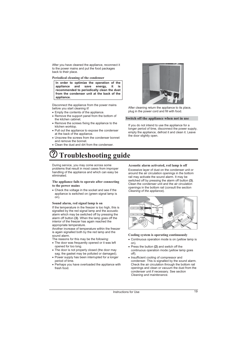 Troubleshooting guide | DE DIETRICH DFF1310J User Manual | Page 8 / 10