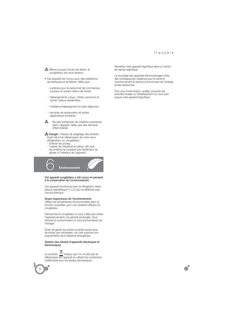 DE DIETRICH DFN1324i User Manual | Page 10 / 82