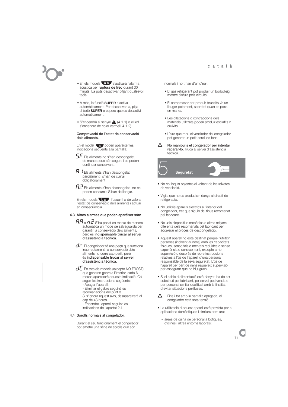 DE DIETRICH DFN1324i User Manual | Page 73 / 82