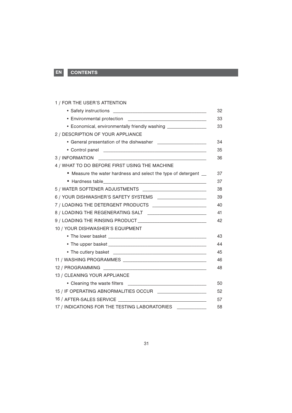 DE DIETRICH DQC840BE1 User Manual | Page 2 / 31