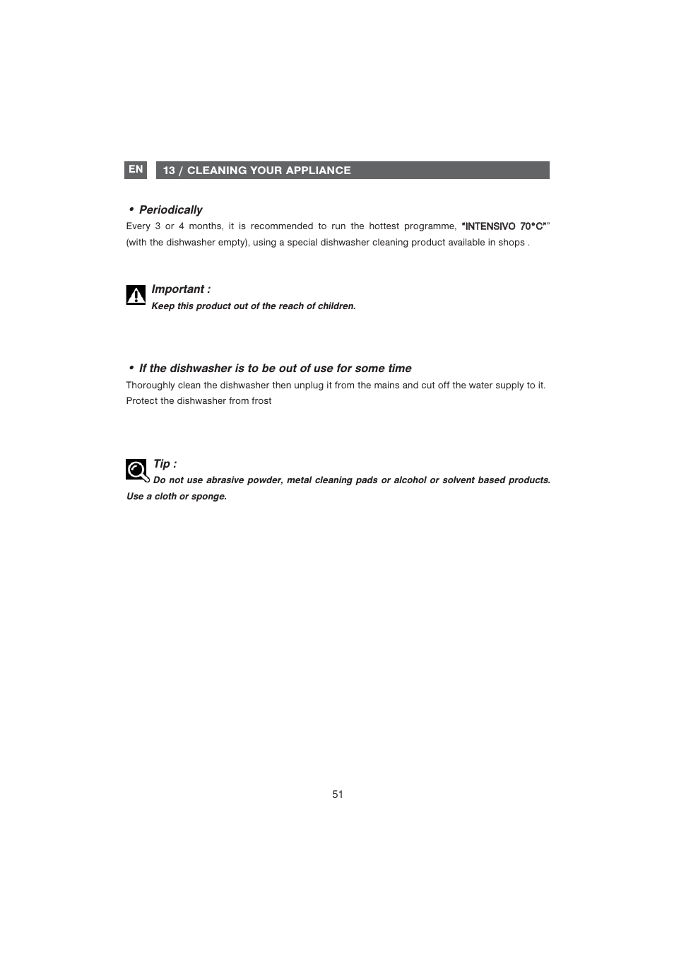 DE DIETRICH DQC840BE1 User Manual | Page 22 / 31