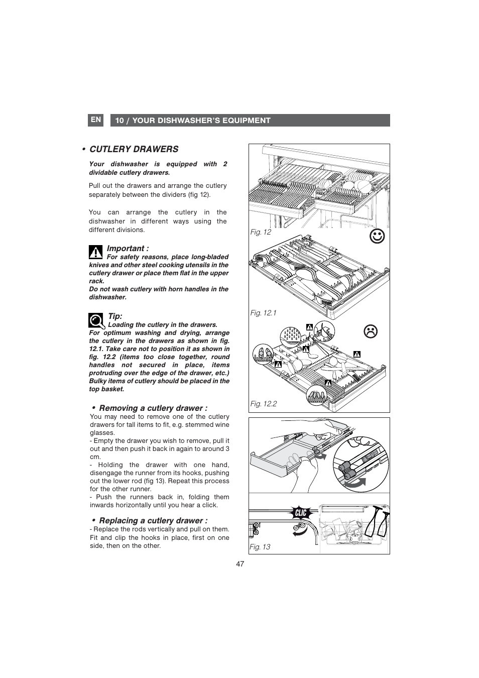 DE DIETRICH DVF1280 User Manual | Page 16 / 33