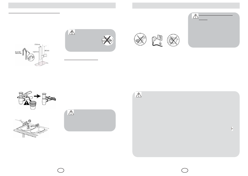 Installing your dishwasher | DE DIETRICH DVF300JU2 User Manual | Page 12 / 42