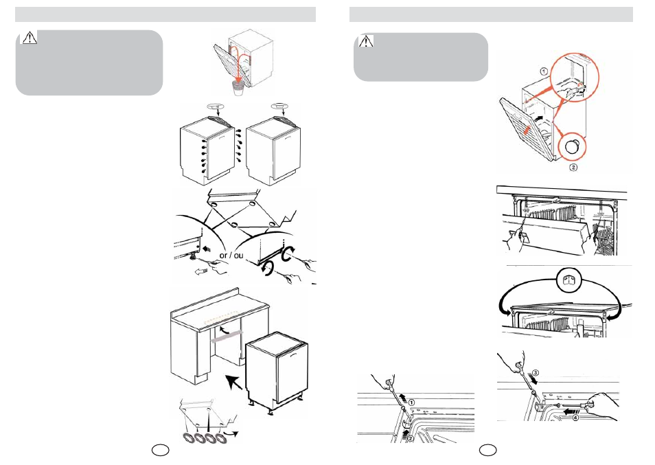 Installatie van uw vaatwasmachine | DE DIETRICH DVF300JU2 User Manual | Page 23 / 42