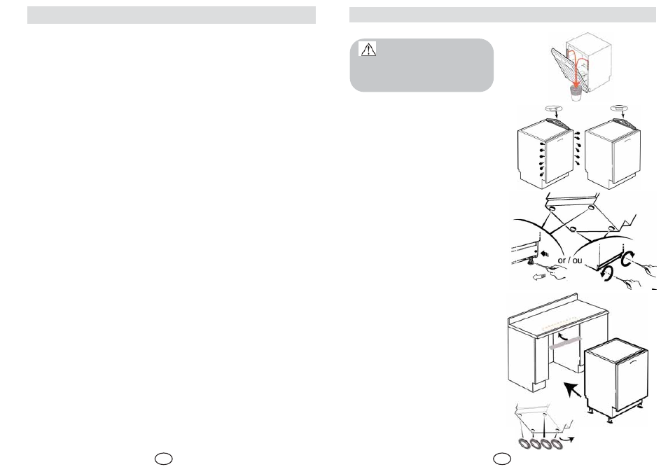 Installation, Indholdsfortegnelse | DE DIETRICH DVF300JU2 User Manual | Page 26 / 42