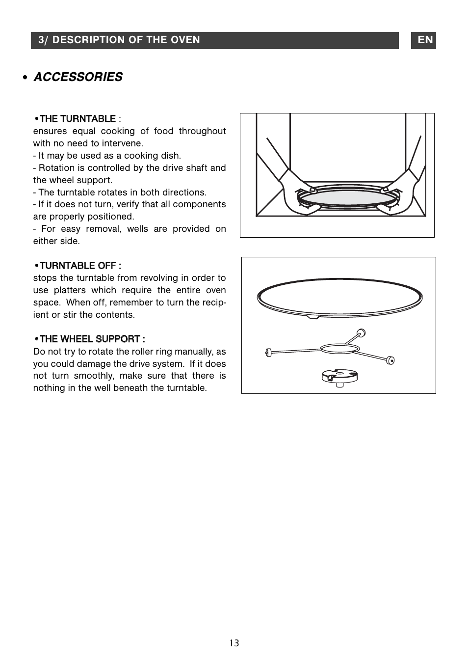 Accessories | DE DIETRICH DME1129 User Manual | Page 13 / 29