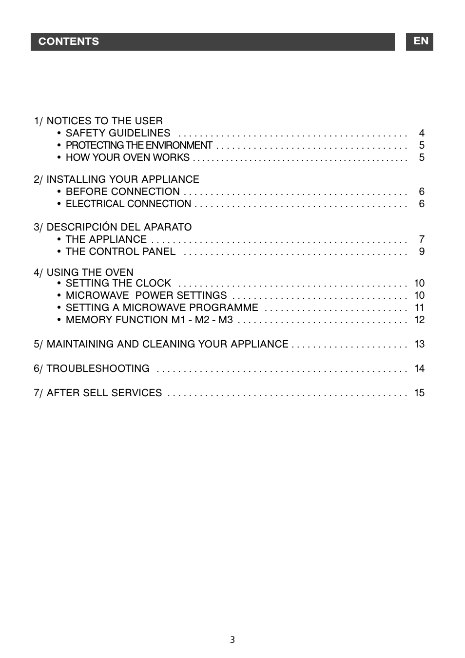 DE DIETRICH DME1115 User Manual | Page 3 / 16