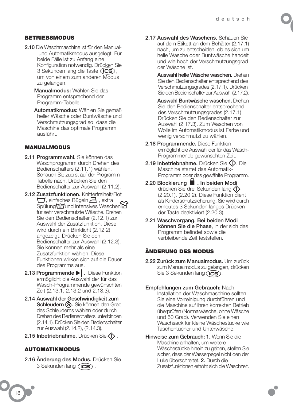 DE DIETRICH DFW1084WA User Manual | Page 18 / 56