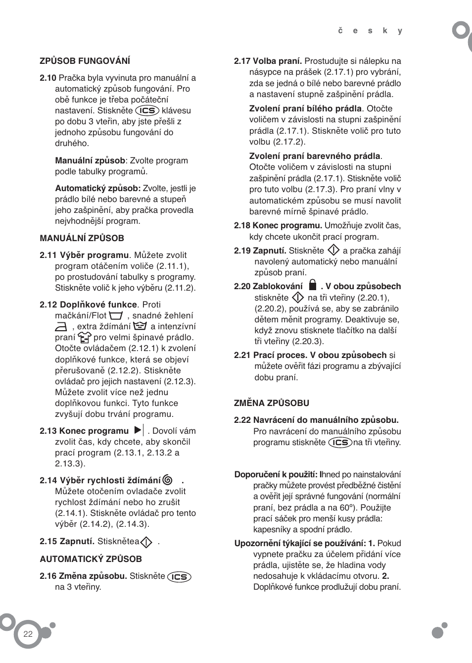 DE DIETRICH DFW1084WA User Manual | Page 22 / 56