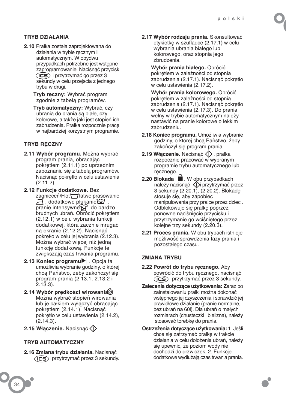 DE DIETRICH DFW1084WA User Manual | Page 34 / 56