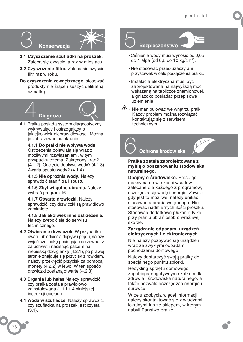 DE DIETRICH DFW1084WA User Manual | Page 36 / 56