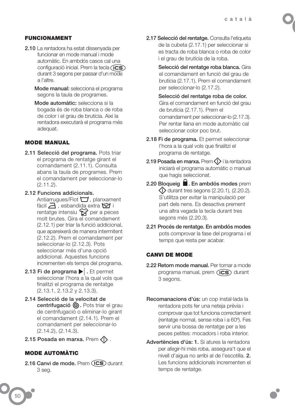 DE DIETRICH DFW1084WA User Manual | Page 50 / 56