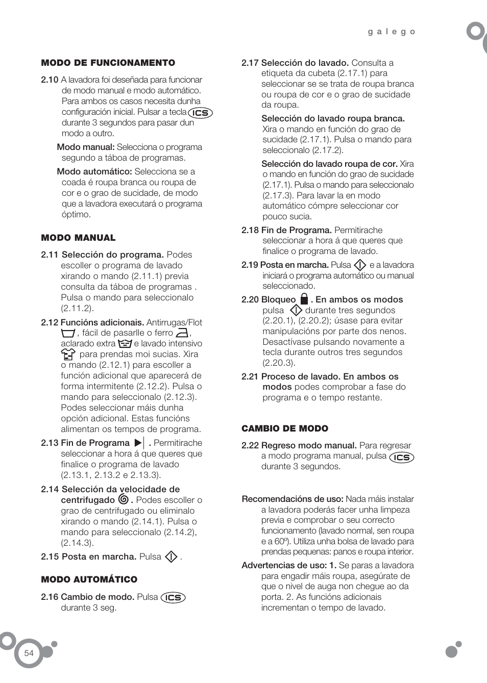 DE DIETRICH DFW1084WA User Manual | Page 54 / 56