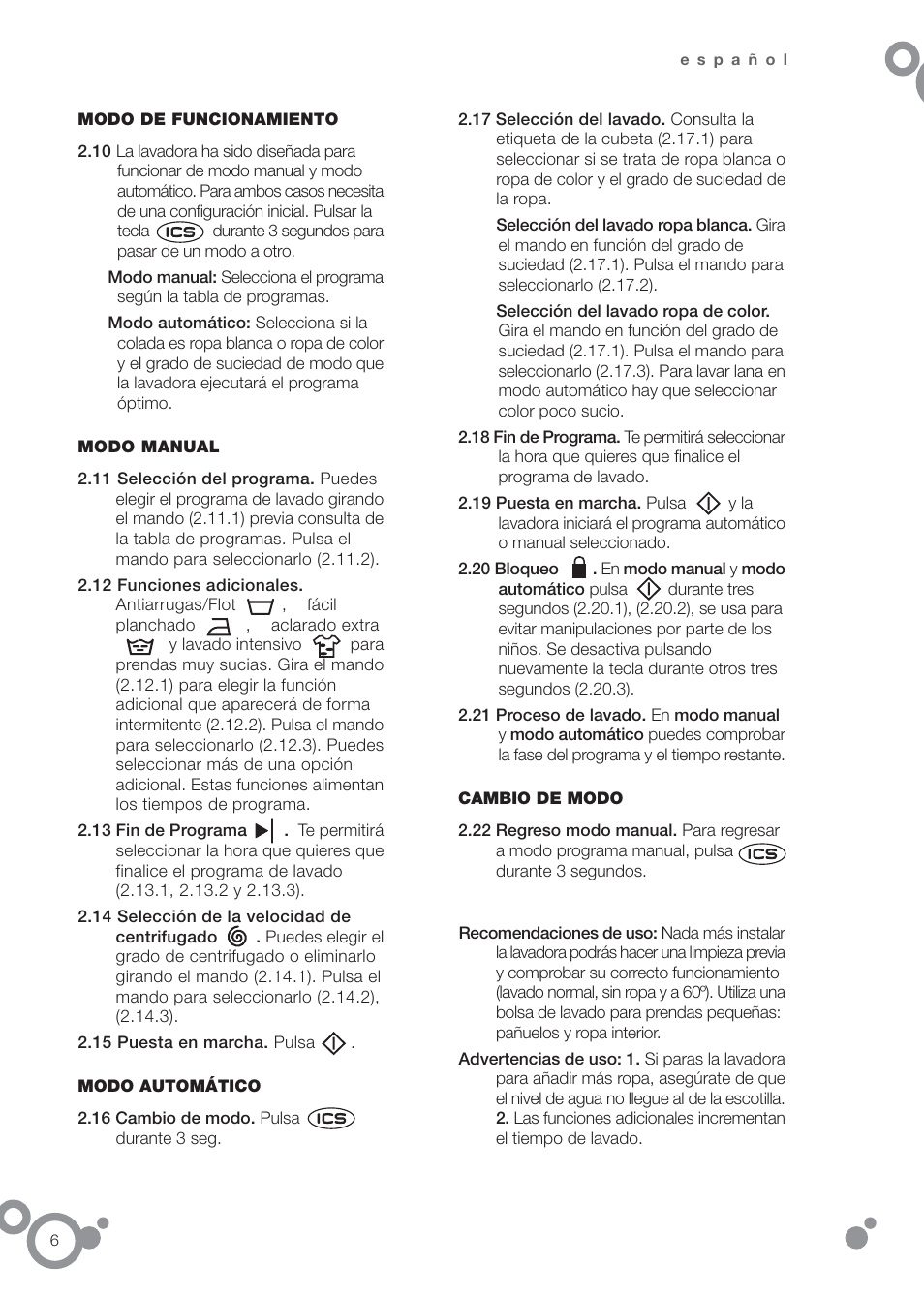 DE DIETRICH DFW1084WA User Manual | Page 6 / 56