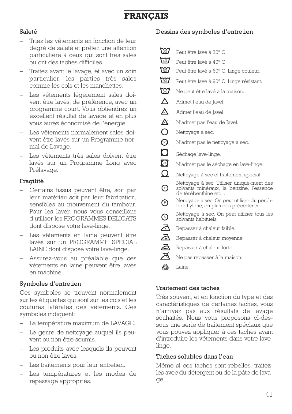 Français | DE DIETRICH DLZ491JE1 User Manual | Page 41 / 88