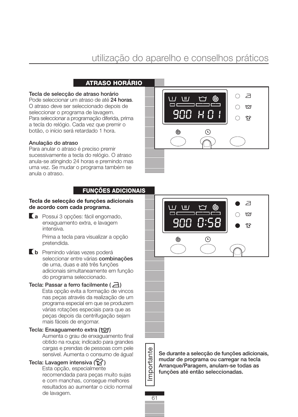 Utilização do aparelho e conselhos práticos | DE DIETRICH DLZ614BE1 User Manual | Page 15 / 46