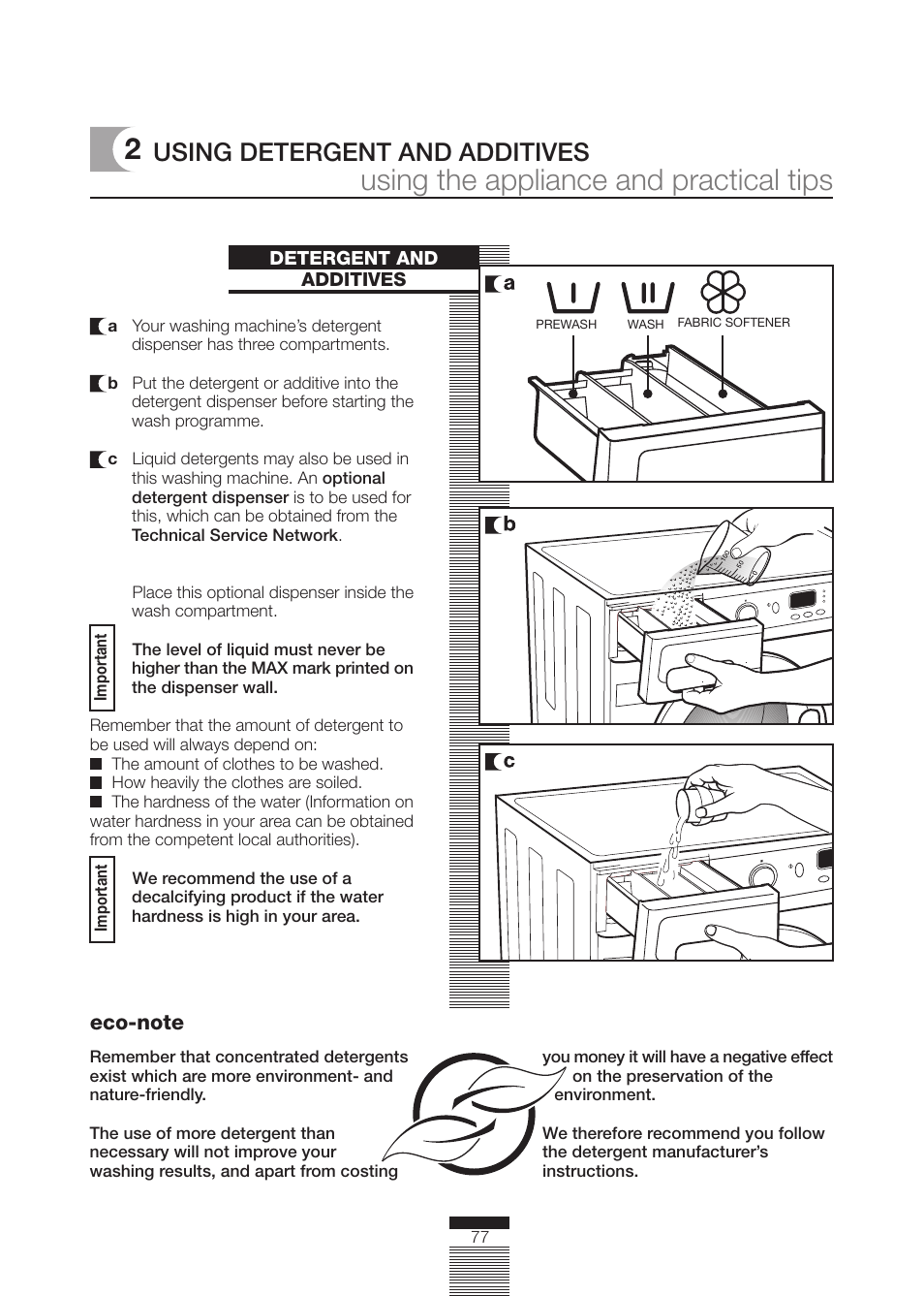 Using the appliance and practical tips, Using detergent and additives | DE DIETRICH DLZ614BE1 User Manual | Page 31 / 46