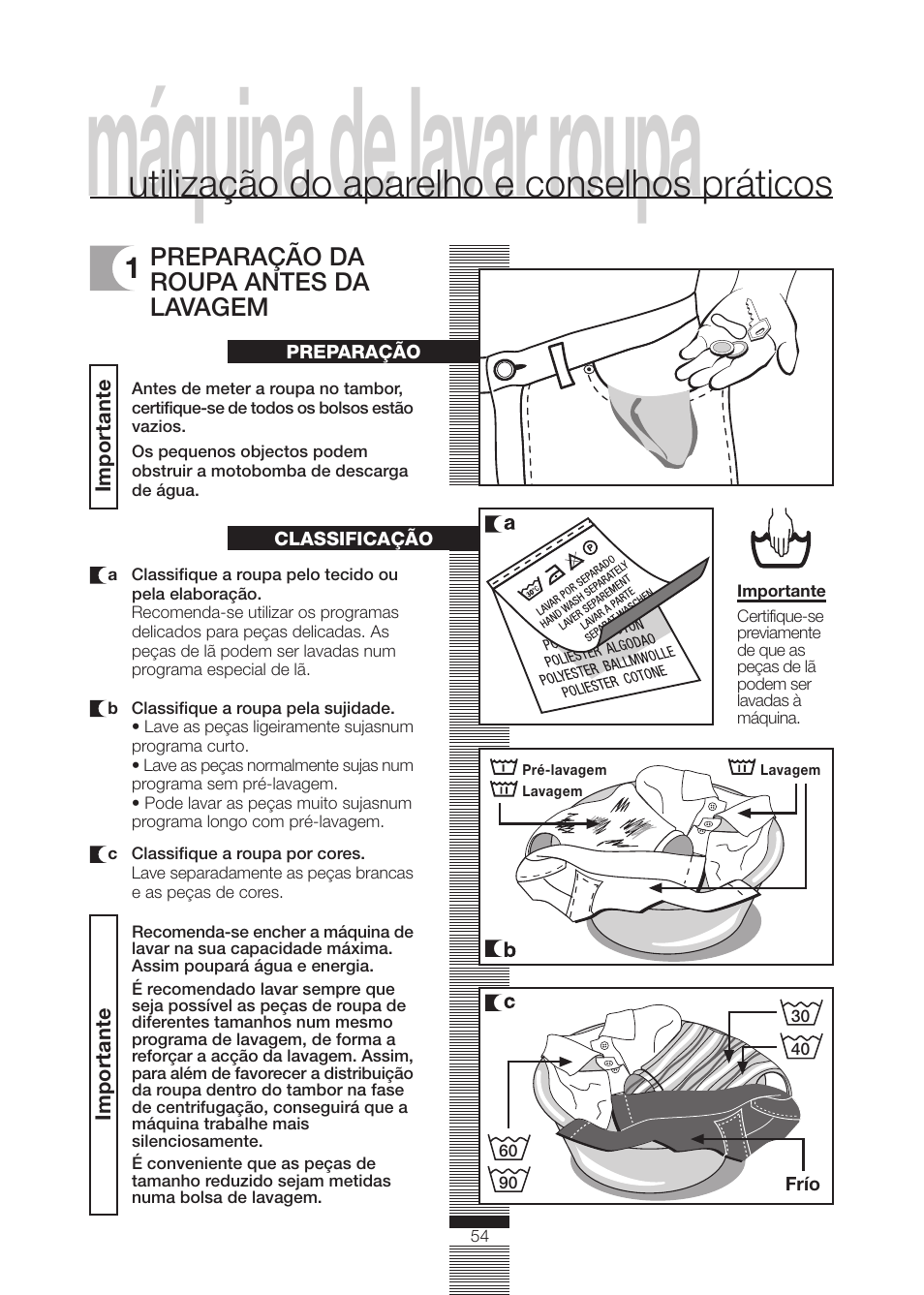 Máquina de lavar roupa, Utilização do aparelho e conselhos práticos | DE DIETRICH DLZ614BE1 User Manual | Page 8 / 46