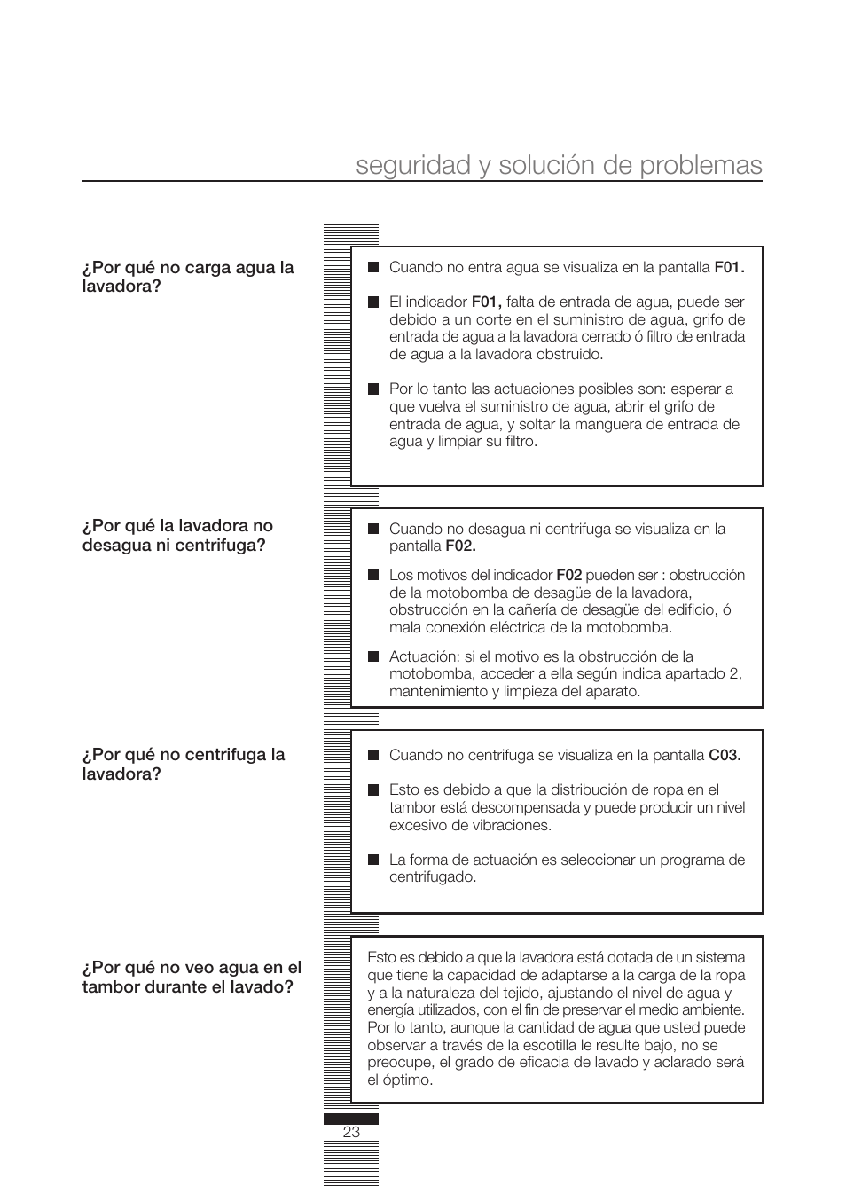 Seguridad y solución de problemas | DE DIETRICH DLZ614JE1 User Manual | Page 23 / 92