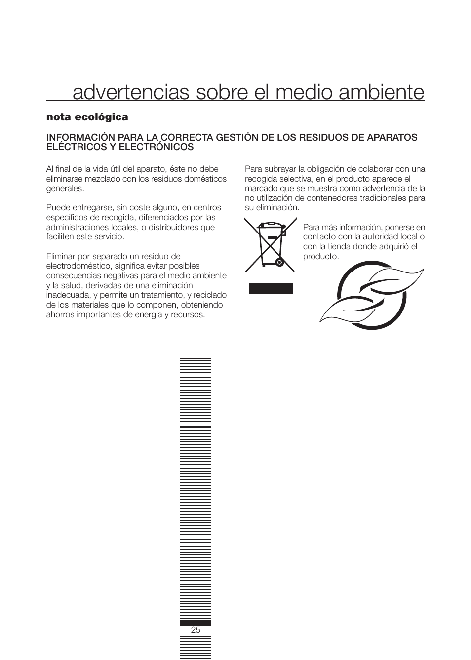 Advertencias sobre el medio ambiente | DE DIETRICH DLZ614JE1 User Manual | Page 25 / 92