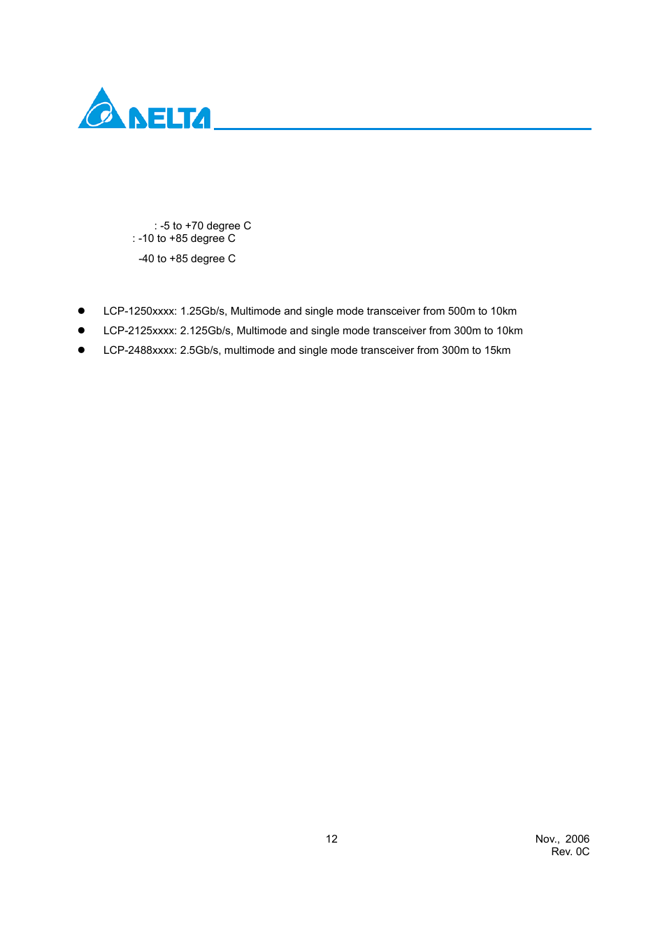 Delta Electronics LCP-155B4JSRx Series User Manual | Page 12 / 12