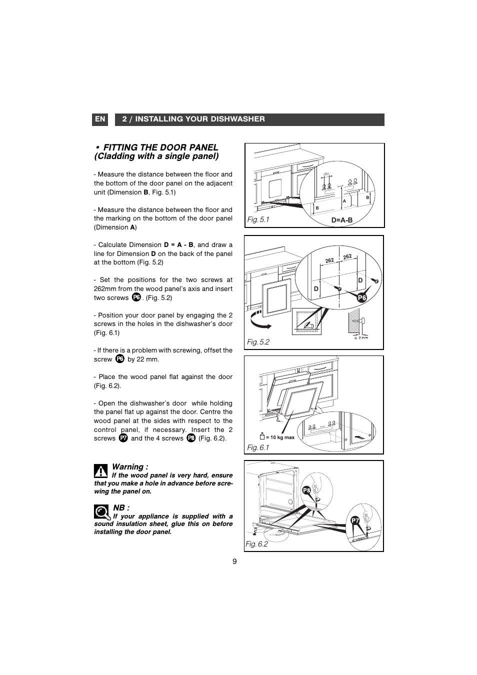 DE DIETRICH DVH1150 User Manual | Page 9 / 12