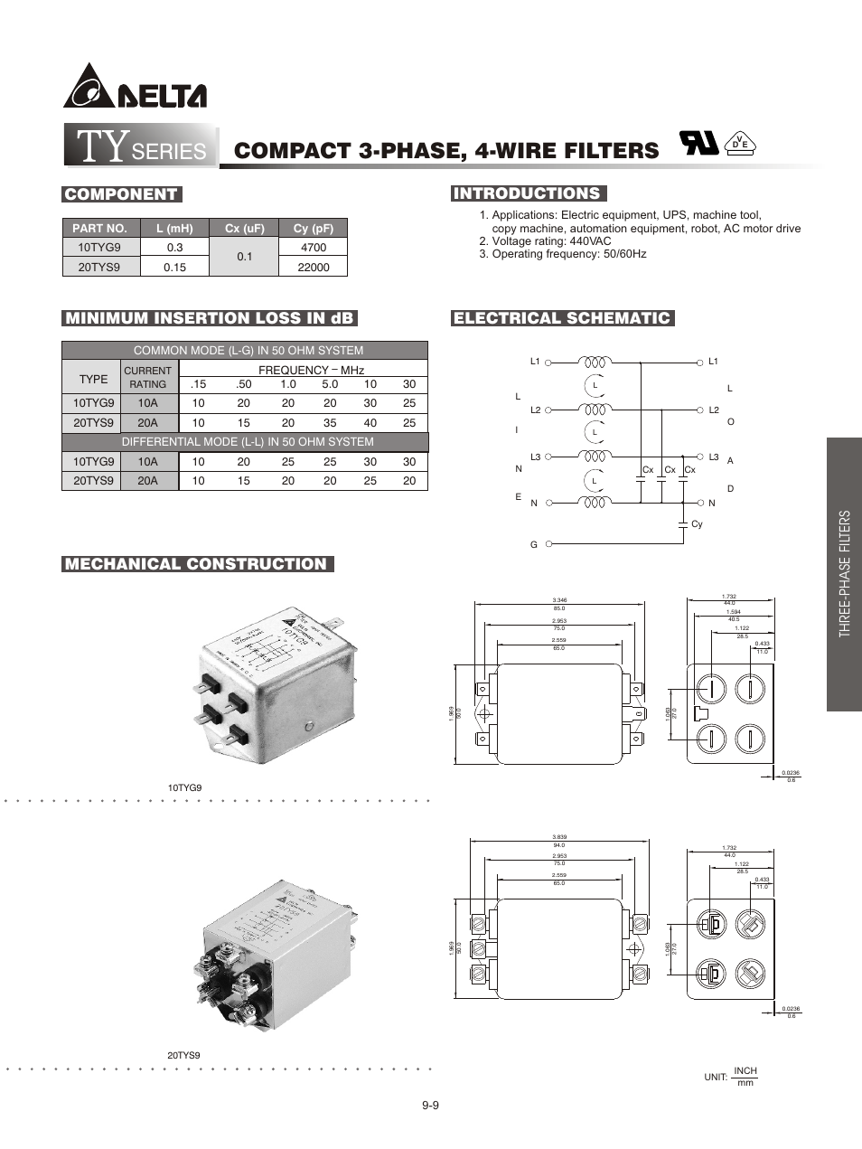 Delta Electronics TY Series User Manual | 1 page