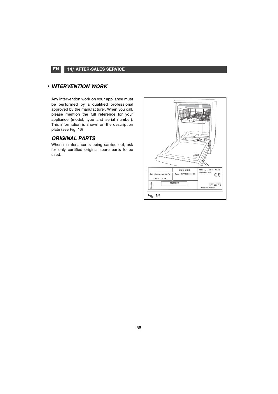 DE DIETRICH DVC829WE1/XE1 User Manual | Page 28 / 34