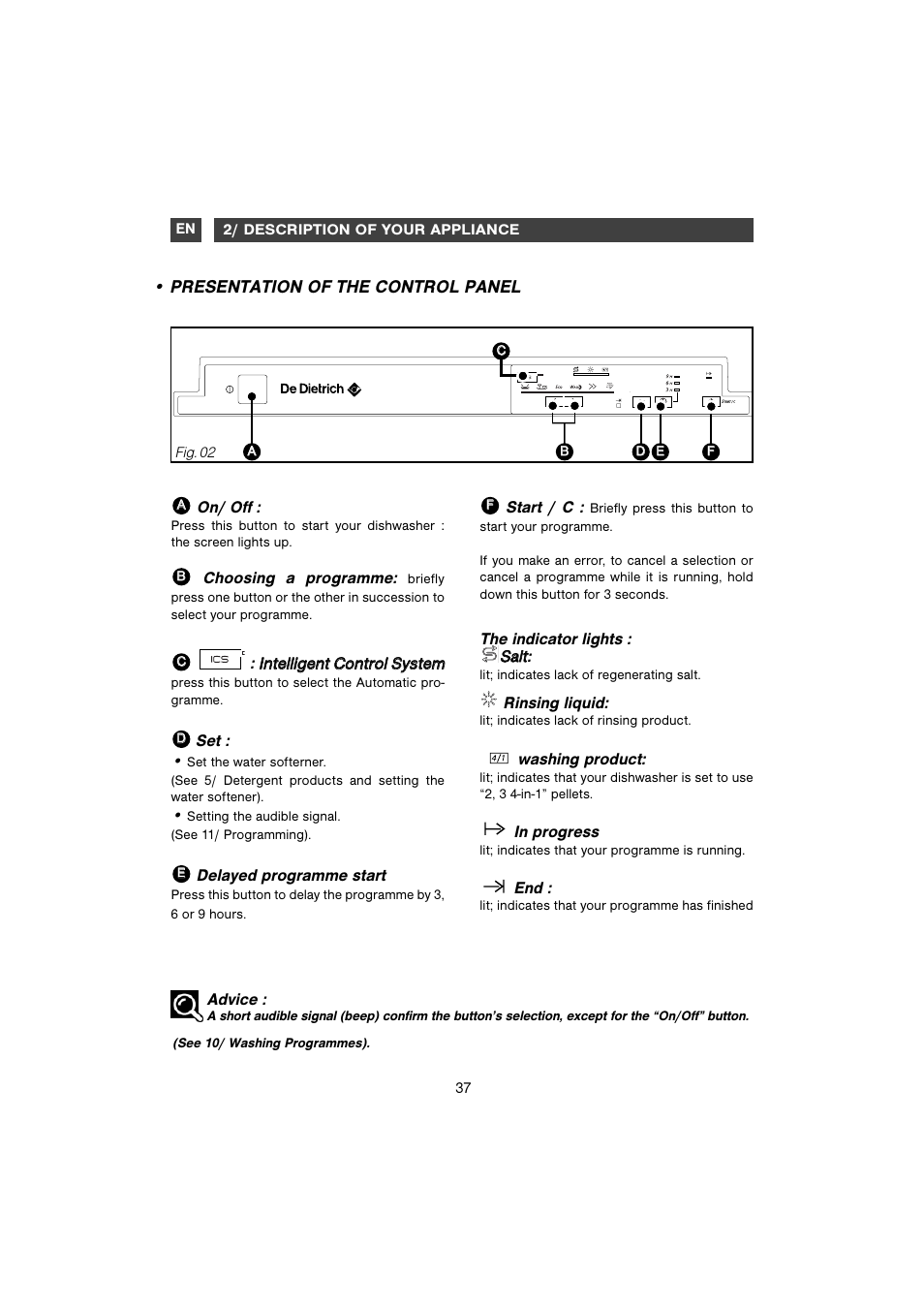 DE DIETRICH DVC829WE1/XE1 User Manual | Page 7 / 34