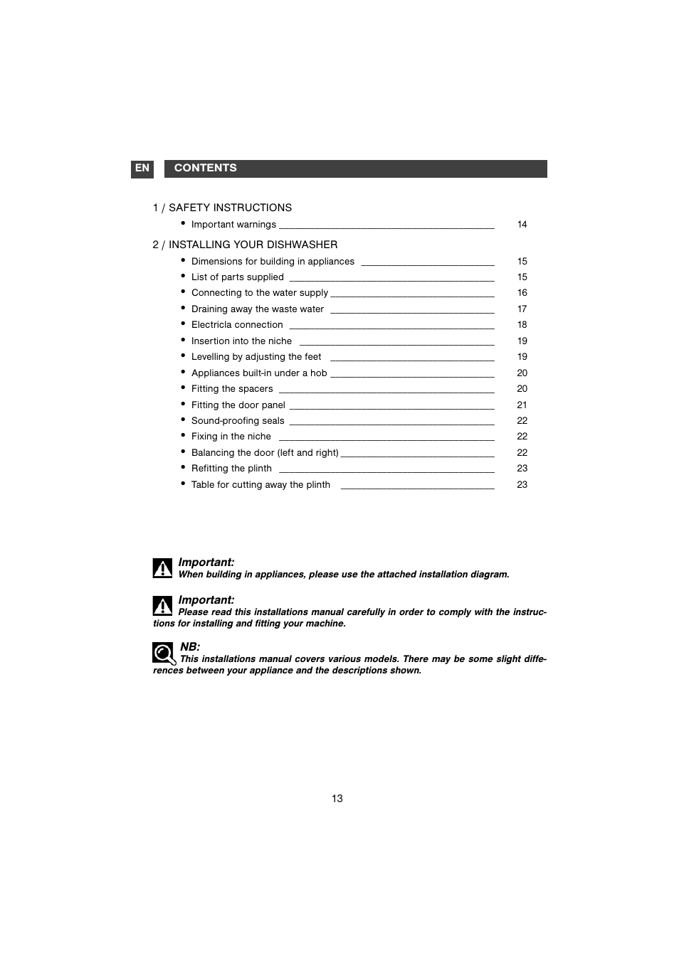DE DIETRICH DVH710 User Manual | 11 pages